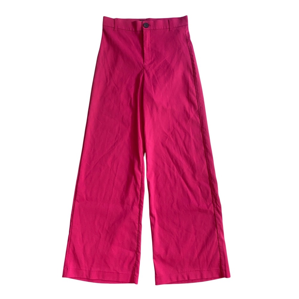 Zara Hot Pink Wide-Leg Pants